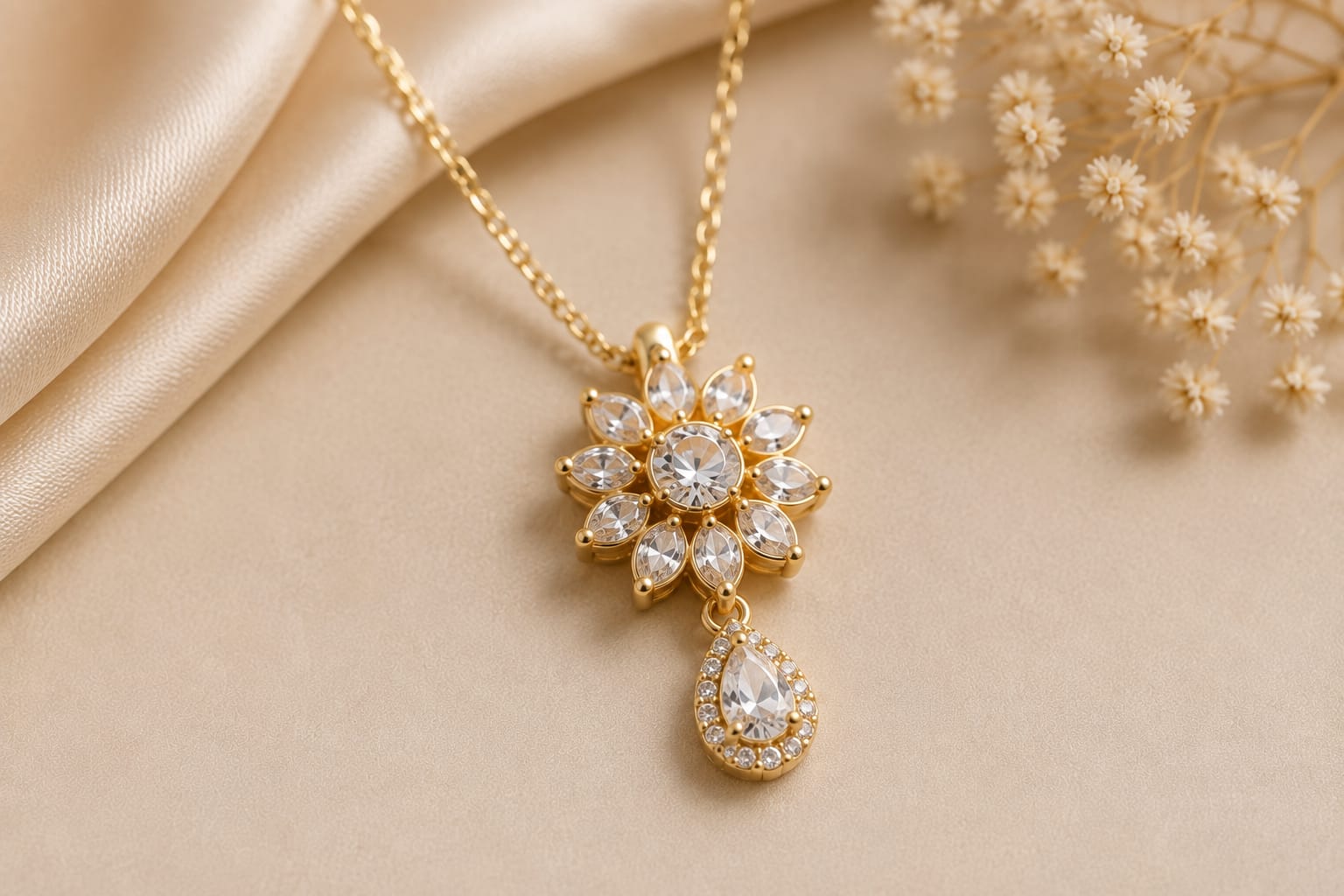 Elegant Floral Pendant Set